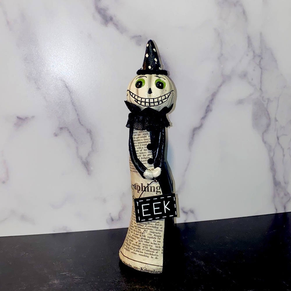 Vintage Halloween Pumpkin Head Figurine